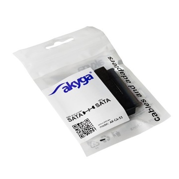 Adapter Slim SATA m - SATA f Akyga AK-CA-53 czarny