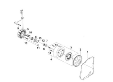 КОМПЛЕКТ ОДНОСТОРОННЕЙ СЦЕПЛЕНИЯ Quad Lander 250cc