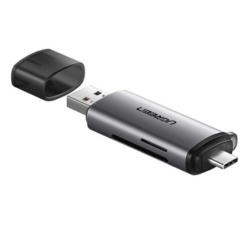 CZYTNIK KART SD MICRO SD TF USB-C + USB UGREEN CM184