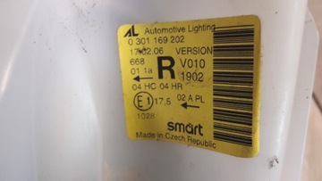 0301169202 SVĚTLOMET PRAVÝ SMART FOURTWO AL EU
