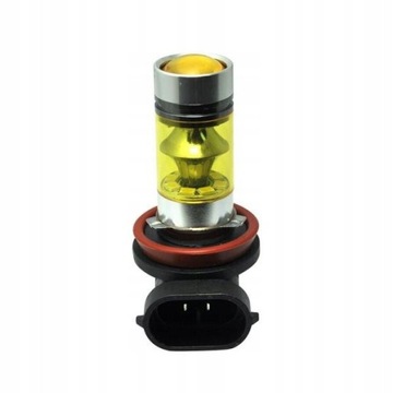 Zestaw 2 4300K 100W LED HID żółty H11 H8 projektor