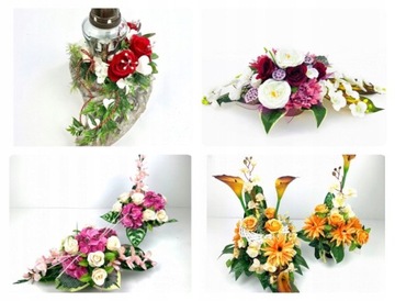 Набор для украшения могилы искусственными цветами на кладбище