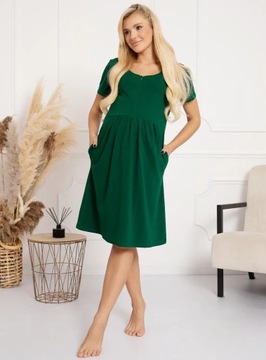 KOSZULA NOCNA CIĄŻOWA DO KARMIENIA Z KIESZENIAMI NA ZAMEK FORMOMMY xl