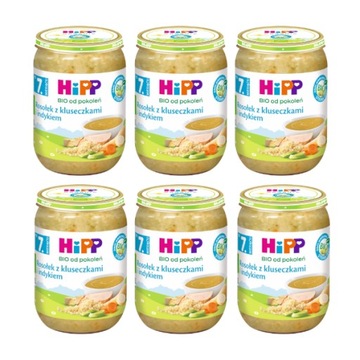 HiPP BIO Rosołek z kluseczkami i indykiem 6x190g