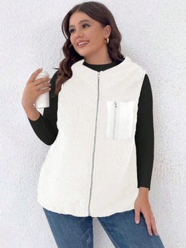 SHEIN KAMIZELKA DAMSKA ZAPINANA NA ZAMEK Z NASZYWKĄ 4XL 645