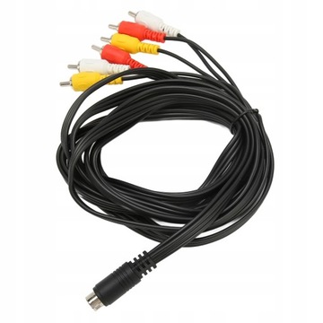 Kabel Mini DIN do 6 RCA 9 Pin wyraźny sygnał