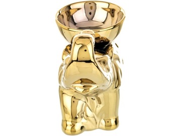 Красивый керамический подарок АРОМАТИЧЕСКИЙ КАМИН - золотой Слон - восковое масло