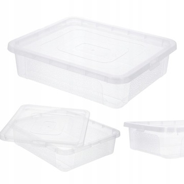 Pudełko box pojemnik plastikowy zamykany pudło 10l z pokrywką pojemniki