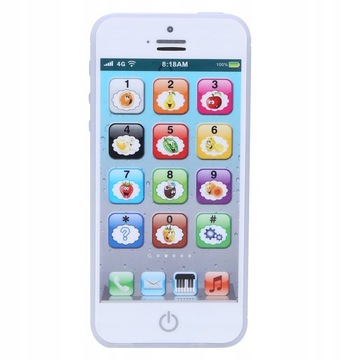 ИГРУШЕЧНЫЙ ТЕЛЕФОН ОБРАЗОВАТЕЛЬНЫЙ СМАРТФОН БЕЛЫЙ