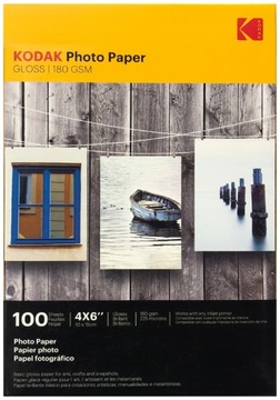 Papier fotograficzny Kodak 10x15 180 g/m² błyszczący 100 arkuszy