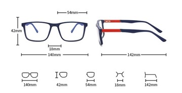 SOLIDNE Męskie Okulary Zerówki do KOMPUTERA Blue Light UV OPRAWKI Flexy