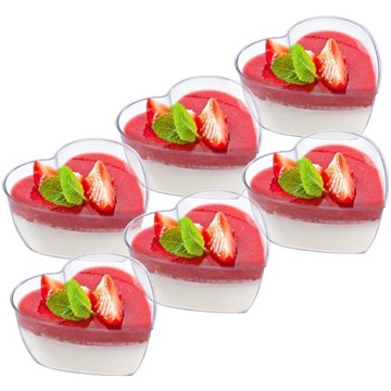 6x Pucharki desery przekąski pana cotta tiramisu