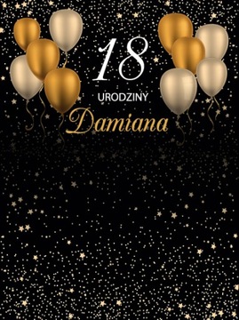 TŁO ŚCIANKA do zdjęć na 18-stkę urodziny WZORY