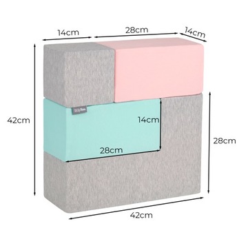 Мягкие пенопластовые блоки для детей, формы куба