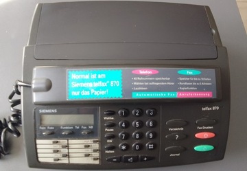 SIEMENS TELFAX 870 K120250F SAGEM Fax Telefaks Made in France Instrukcja PL