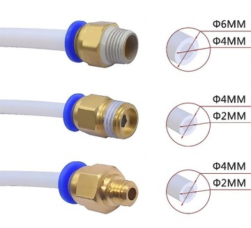 разъем, быстроразъемный разъем PC4-01 V6, Боуден, 3D, 1,75