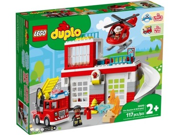DUPLO блокирует 10970 Пожарную часть и вертолет