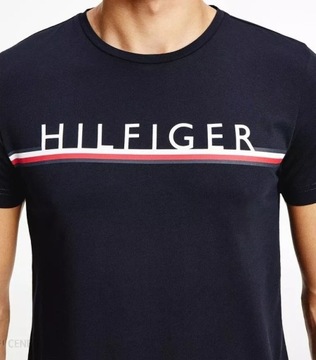 TOMMY HILFIGER SIGNATURE T-SHIRT KOSZULKA MĘSKA GRANATOWA NA PREZENT / S