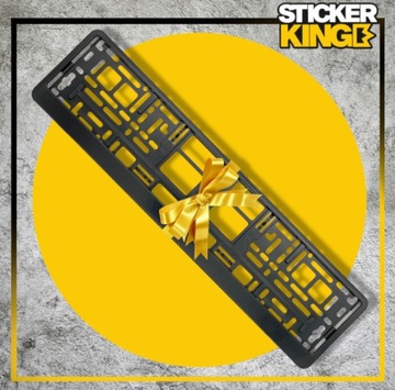 2x Ramka Z NAPISEM pod tablicę rejestracyjną NAPIS TEKST CYTAT IMIĘ czarna