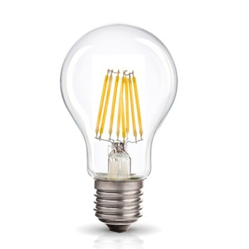 Żarówka E27 LED Filament 8W 230V A60 ciepła ERY