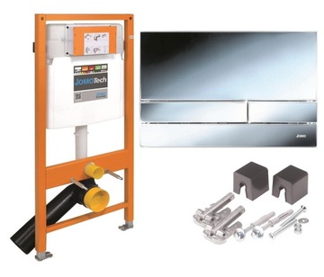 JOMOTech WERIT STELAŻ PODTYNKOWY WC 112cm Z PRZYCISKIEM EXCLUSIVE 2 CHROM