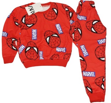 Marvel komplet dres 134-140 9-10 lat joggersy SPIDERMAN bluza spodnie Zara