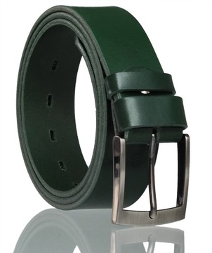 SKÓRZANY MĘSKI PASEK BLAKARDO 4 CM ZIELONY 125