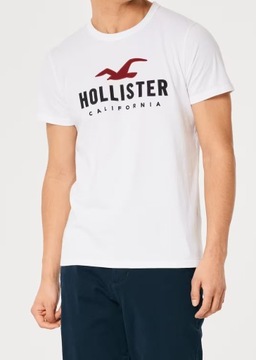 t-shirt Hollister Abercrombie koszulka M biała