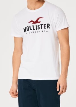 t-shirt Hollister Abercrombie koszulka XL tall biała
