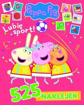 KSIĄŻECZKA ŚWINKA PEPPA 525 NAKLEJEK LUBIĘ SPORT