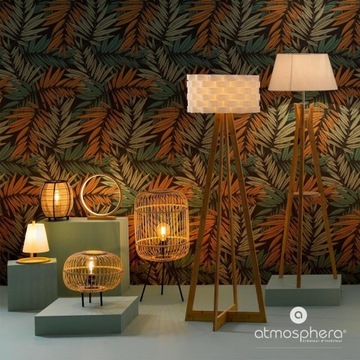 БАМБУКОВАЯ НАСТОЛЬНАЯ ЛАМПА НОЧНИК 26 СМ МОДНАЯ