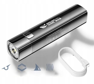 Latarka LED USB Powerbank aku 3 tryby wodoodporna