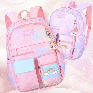 ШКОЛЬНЫЙ РЮКЗАК, МНОГОКОМПЛЕКТНЫЙ ШКОЛЬНЫЙ РЮКЗАК ДЛЯ ДЕВОЧЕК, 1-3 КЛАСС, РАДУГА