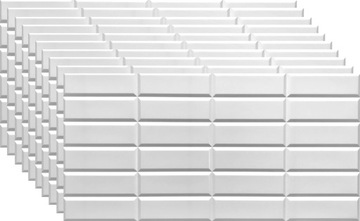 KAFLE PANELE ŚCIENNE 3D PCV WHITE SEAM PVC KAFELKI DEKORACYJNE PANELE 10x