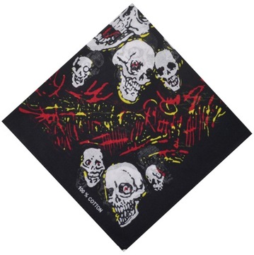 BANDAMKA chustka BANDANA bawełna czaszki 53x53
