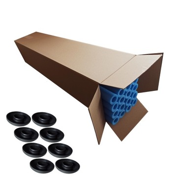 Умный Леон 8 шт. КРЫШКИ + ГРИБНАЯ ПЕНА ГУБКА ДЛЯ СТОЛБОВ батутных трубок