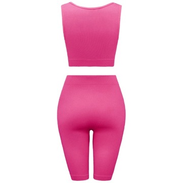 Komplet sportowy damski Top i Kolarki na siłownie do biegania L/XL