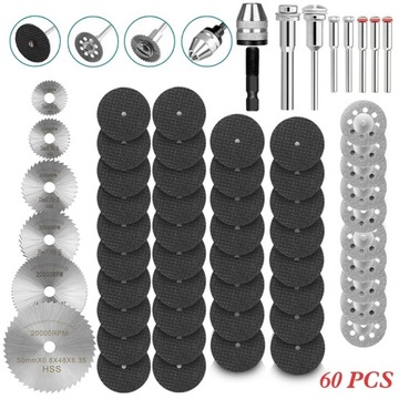 .> 60 szt Styl Zestaw brzeszczotów HSS Mrcular Tarcza drewno diament metal