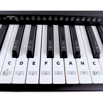 Naklejki nuty na klawisze, keyboard, pianino
