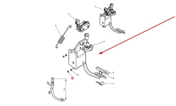 4348232M93 Комплект педали сцепления