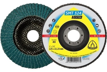 TARCZA LISTKOWA KLINGSPOR SMT 324 125 P40 WYPUKŁA
