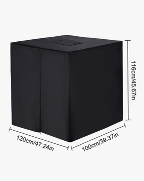 Zbiornik na deszczówkę 1000 l 116 x 120 cm czarny