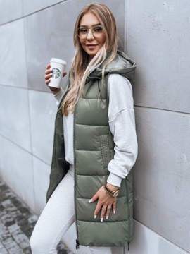 ЖИЛЕТ СТЕГАНЫЙ ЖЕНСКИЙ С КАПЮШОНОМ, размер. XL