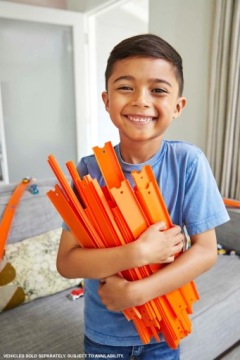 HOT WHEELS TRACK SET прямые гусеницы, разъемы + машинка BHT77