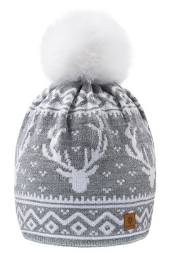 Zimowa CZAPKA CIEPŁA pompon i polar Woolk Santa