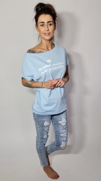 By o la la t-shirt DO WHAT YOU LOVE baby blue S