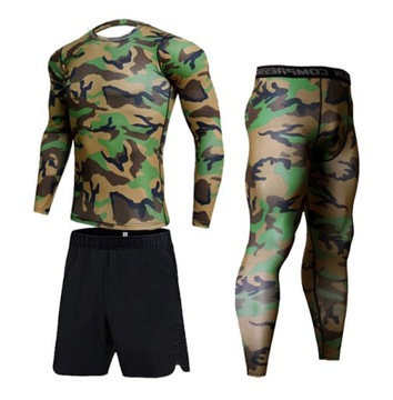 KOSZULKA DŁUGI RĘKAW SPODENKI SPODNIE MMA KOMPLET