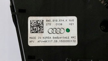 AUDI A4 B9 8W0 PANEL ŘÍZENÍ MMI 8W0919614K