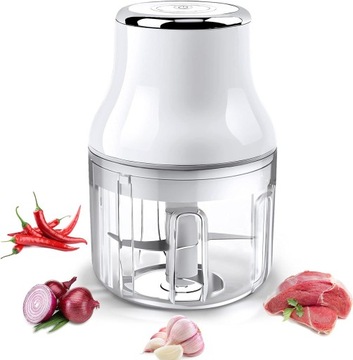 ELEKTRYCZNY SIEKACZ DO CEBULI CZOSNKU WARZYW KRAJACZ ZIÓŁ SZATKOWNICA 250ML