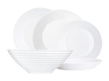 Talerze Serwis Komplet Obiadowy 19el Luminarc TZ91